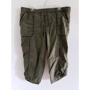 Natural Reflections‎ Pants Womens 16 Green Cargo Capri Outdoor Hiking Active